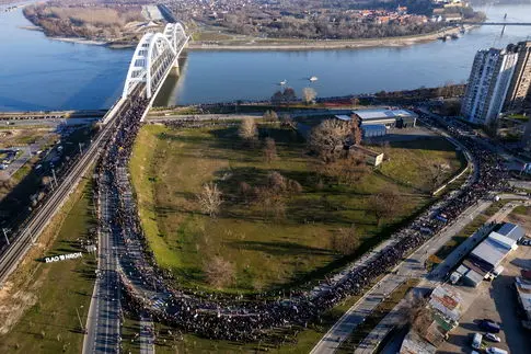 Serbian Students Lead Mass Bridge Blockade Amid Train Station Deaths, Triggering Political Crisis