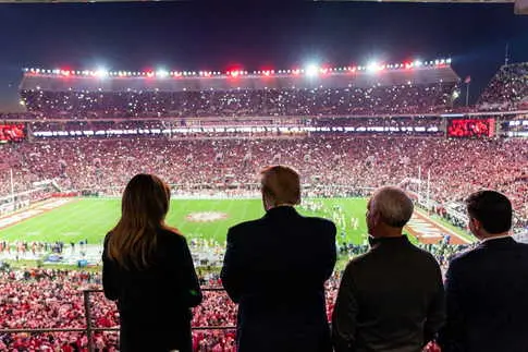Trump Makes Historic Super Bowl Appearance as Sitting President