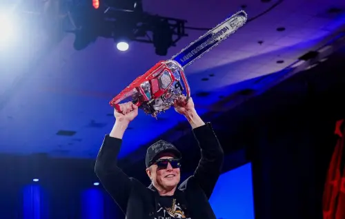Elon Musk Uses Chainsaw Gift at Conservative Event from Argentina's Milei