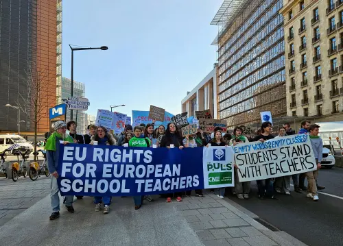 EU Teachers Strike for Equal Rights and Union Protection