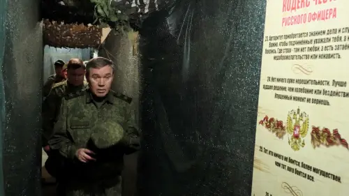Russian Military Chief Gerasimov Inspects Forces in Ukraine, According to TASS