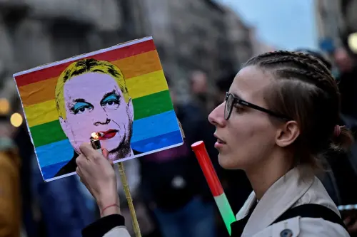 Thousands Rally in Budapest Against Pride Ban Law