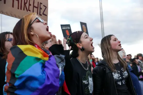 Hungarians protest Orban's ban on Pride events